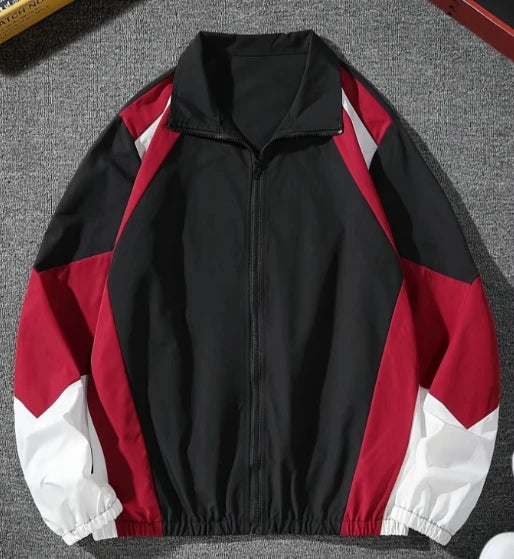 Men'S Color-Blocked Jacket, Lightweight, Casual, Travel, Windproof and Wear-Resistant, High-Quality Fabric, Boyfriend Gift