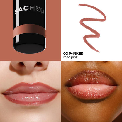 Lip Liner STAY-N Peel off Lip Stain — Long Lasting Matte Lip Tattoo Transfer Proof Lipstain Infused with Hyaluronic Acid & Vitamin E for All Skin Types — Vegan & Cruelty-Free, P-Inked