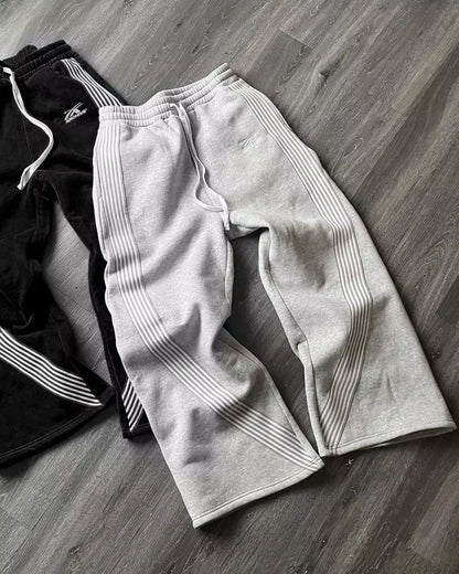 Casual Grey Embroidered Trousers Y2K Running Lace Chandelier Trousers Functional Tactics Camouflage for Men and Women
