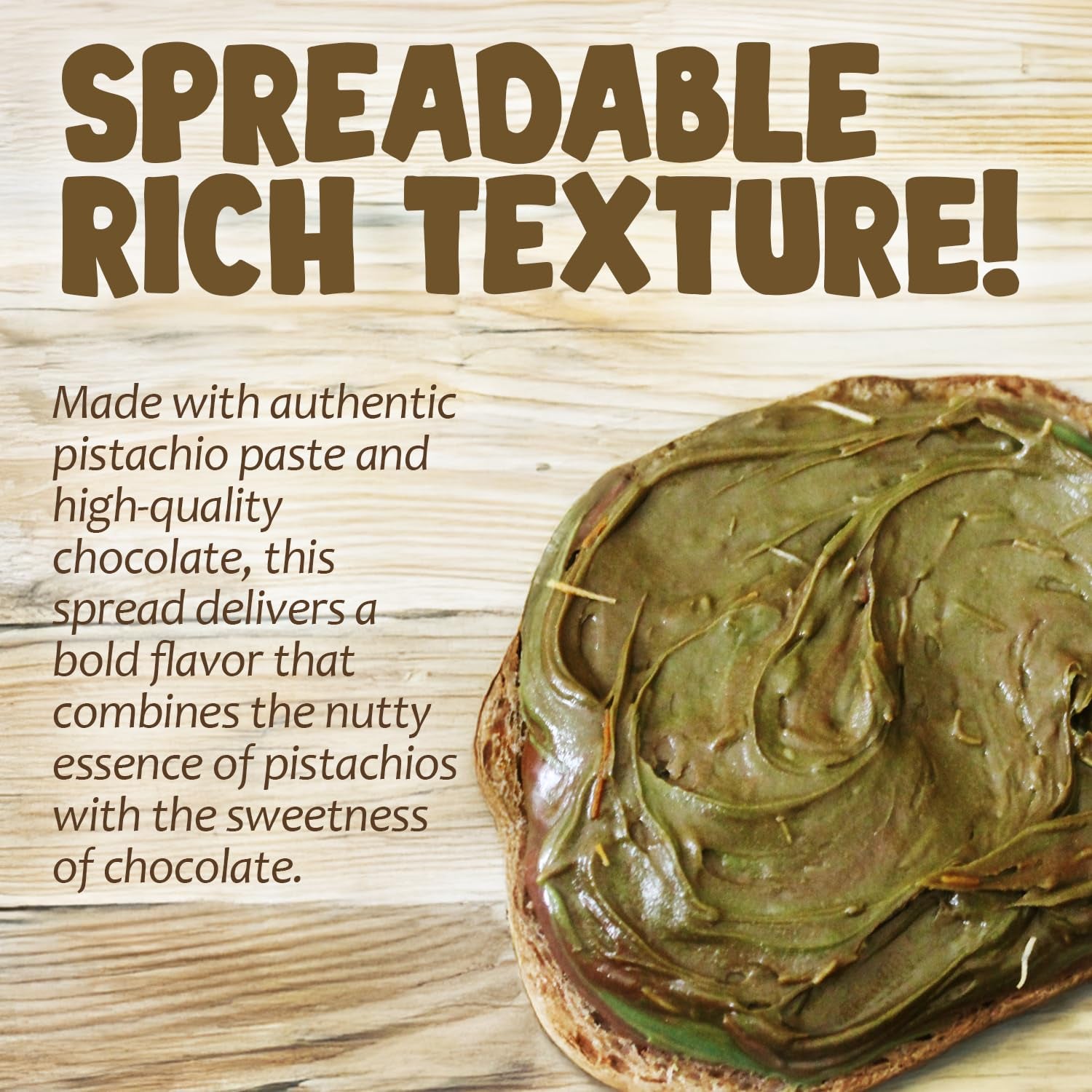 Dubai Spreadable Chocolate– Premium Chocolate Pistachio Spread with Roasted Phyllo, Gourmet Breakfast Chocolate