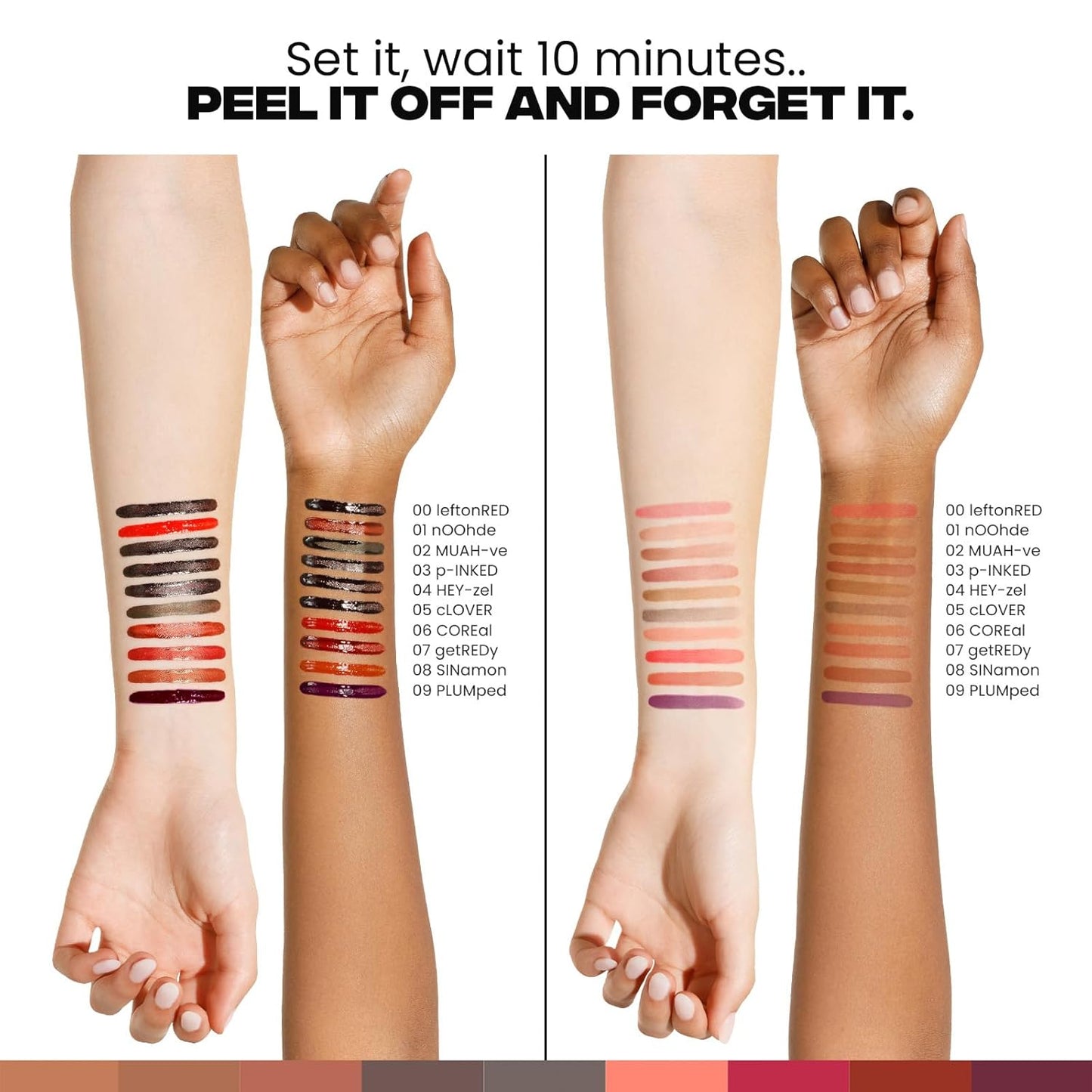 Lip Liner STAY-N Peel off Lip Stain — Long Lasting Matte Lip Tattoo Transfer Proof Lipstain Infused with Hyaluronic Acid & Vitamin E for All Skin Types — Vegan & Cruelty-Free, P-Inked