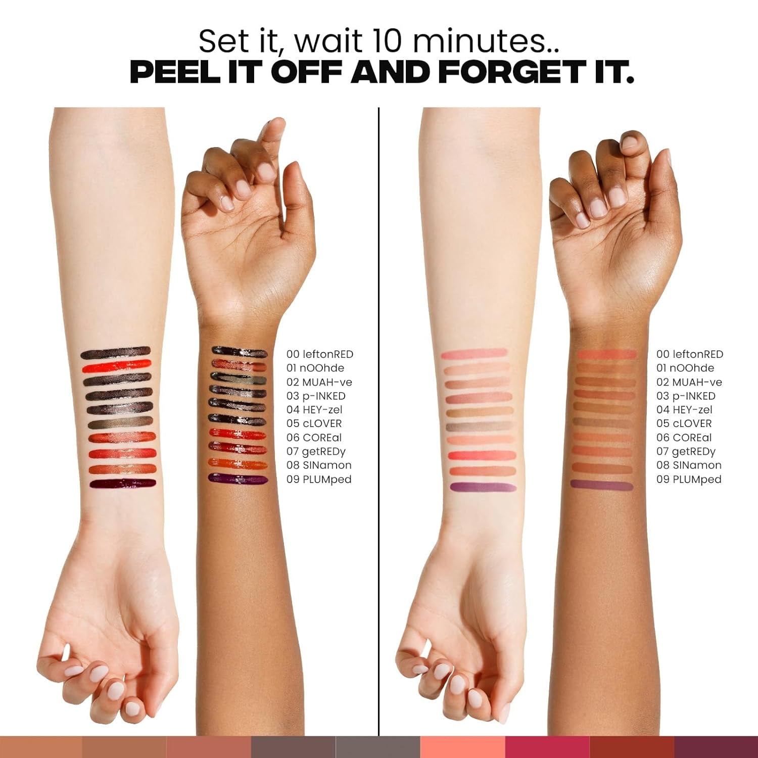 Lip Liner STAY-N Peel off Lip Stain — Long Lasting Matte Lip Tattoo Transfer Proof Lipstain Infused with Hyaluronic Acid & Vitamin E for All Skin Types — Vegan & Cruelty-Free, P-Inked