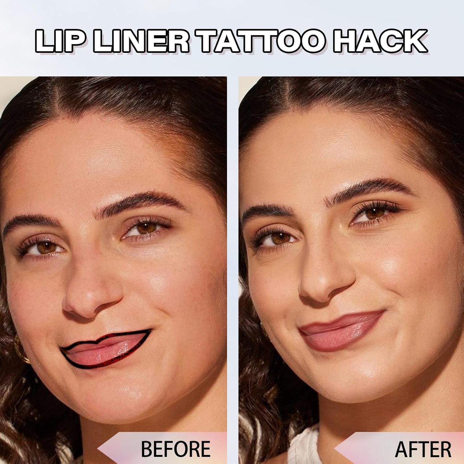 Peel off Lip Liner Stain, Long Wear Tattoo Lip Liner with Tweezer, Peel off Lip Stain with Matte Finish, Long Lasting, Waterproof, Transfer-Proof, Highly Pigmented Color (Cocoa)