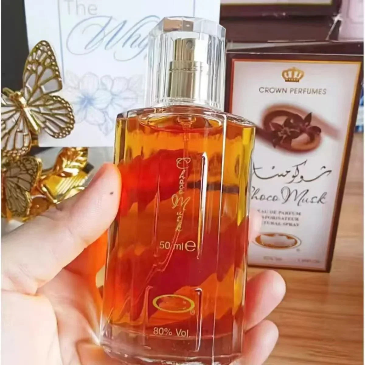 50Ml Women'S Luxury Perfume Chocolate and Musk Fragrance with Rose and Vanilla Notes Fragrance Arabian Dubai Cologne Perfume