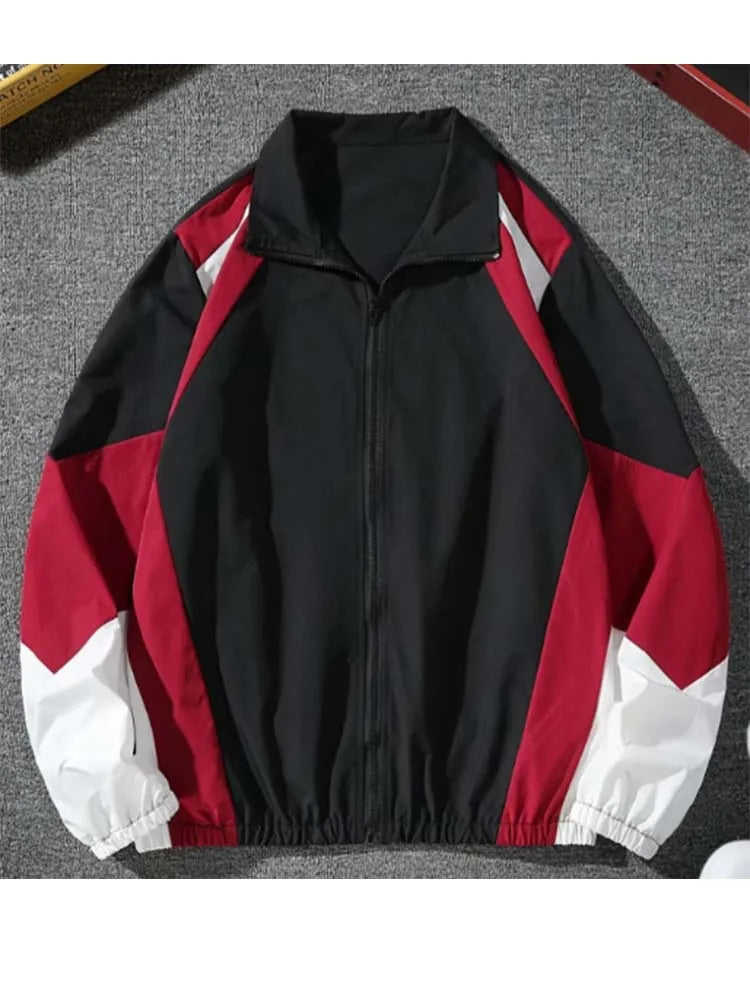 Men'S Color-Blocked Jacket, Lightweight, Casual, Travel, Windproof and Wear-Resistant, High-Quality Fabric, Boyfriend Gift