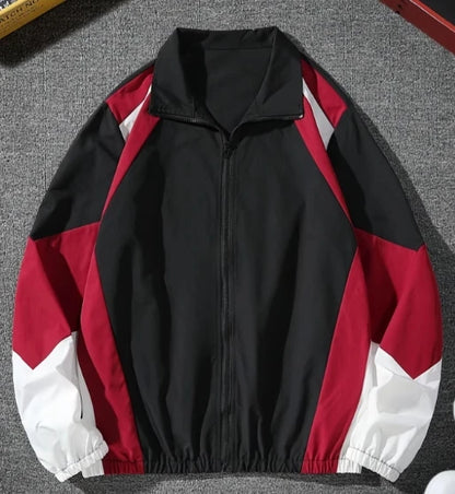 Men'S Color-Blocked Jacket, Lightweight, Casual, Travel, Windproof and Wear-Resistant, High-Quality Fabric, Boyfriend Gift
